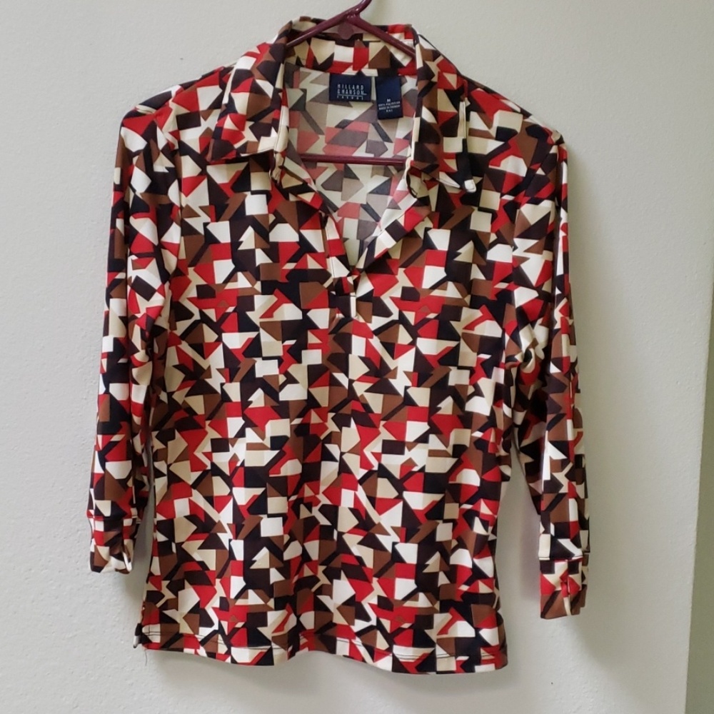 3/4 sleeve collared shirt